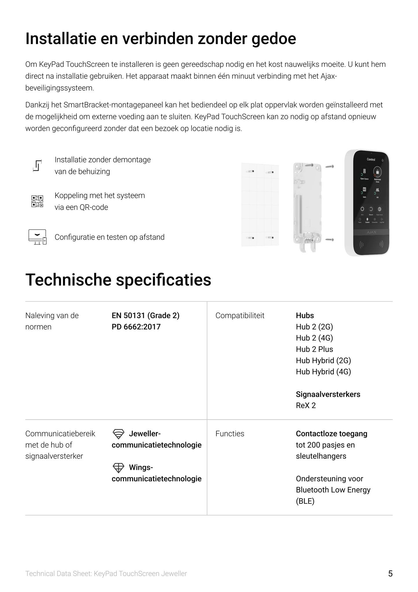 Ajax Keypad Touchscreen