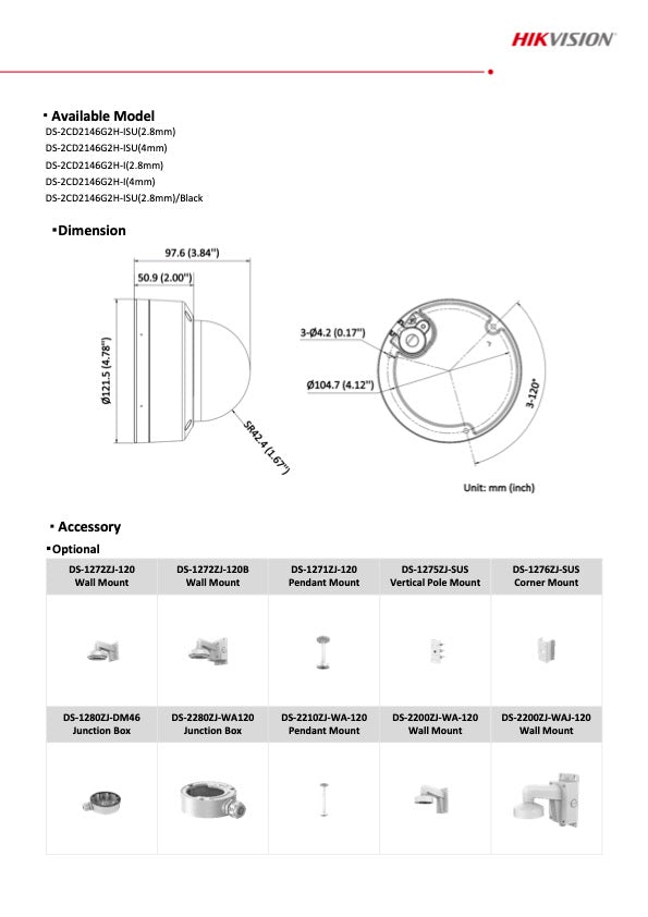 Hikvision DS-2CD2146G2H-ISU Dome Camera