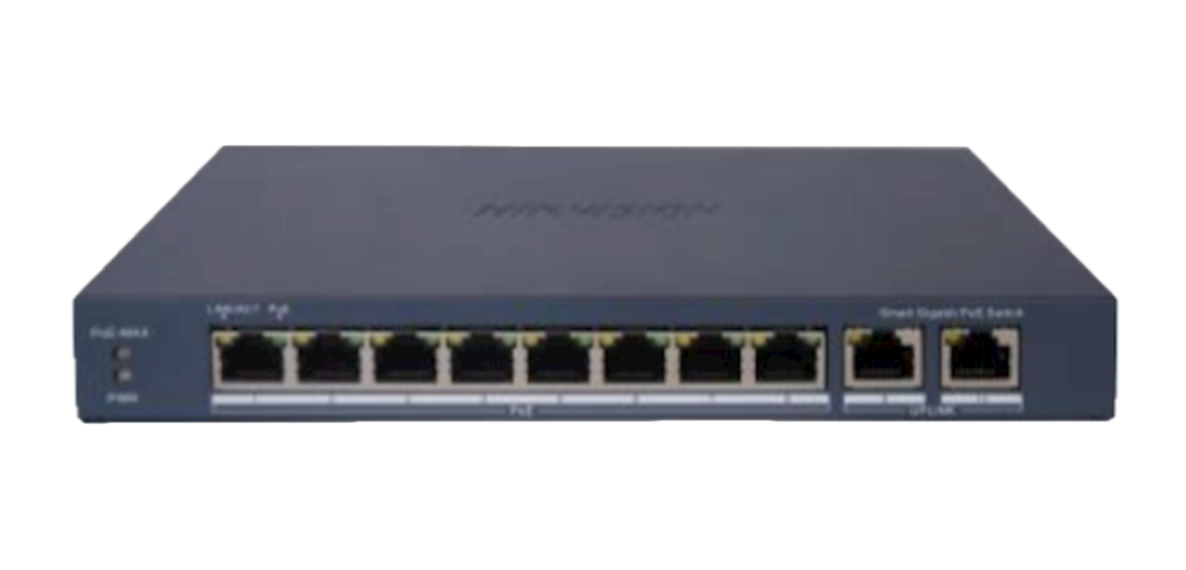 Hikvision DS-3E1510PEIV2 Smart Switch 8 Poorten LAN PoE Gigabit