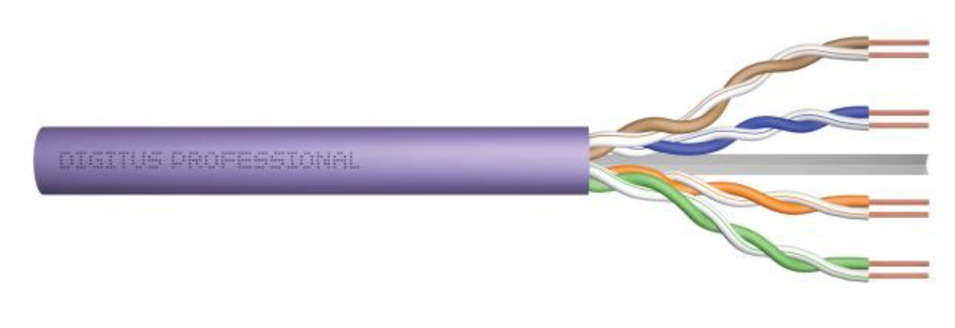 Installatie Kabel Digitus CAT 6 U/UTP 4x2 twisted pair