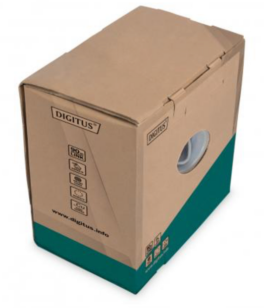 Installatie Kabel Digitus Cat5e F UTP 4x2 twisted pair, Grijs